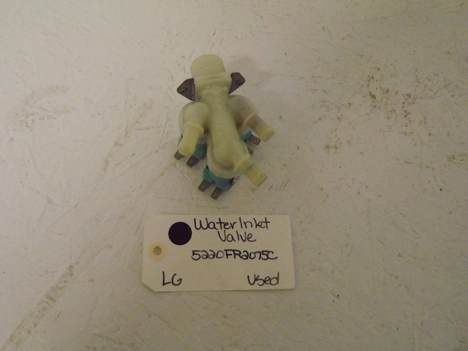 LG Washer 5220FR2075C Water Inlet Valve Used LG Washer 5220FR2075C Water Inlet Valve Used